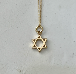 Small Star of David on 16” chain
