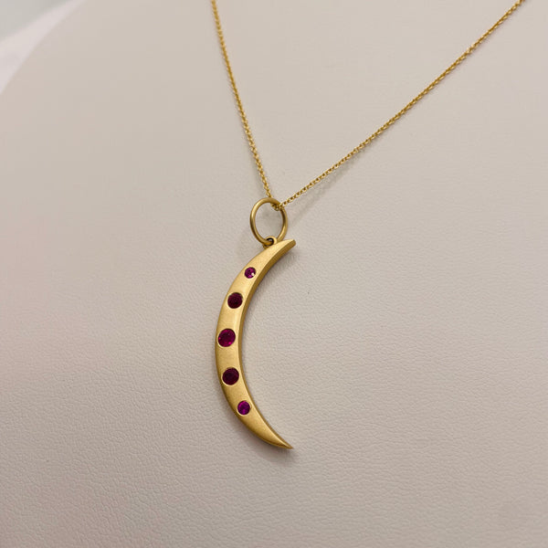 gold moon with rubies