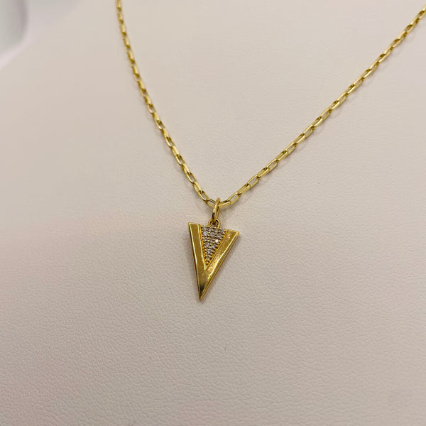 diamond and gold arrowhead