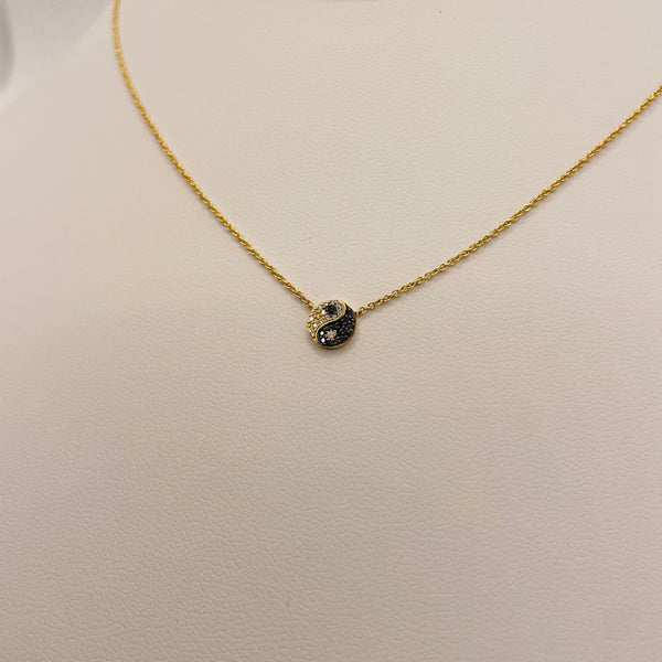tiny yin yang necklace