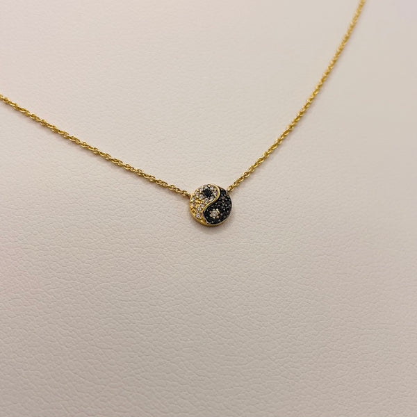 tiny yin yang necklace