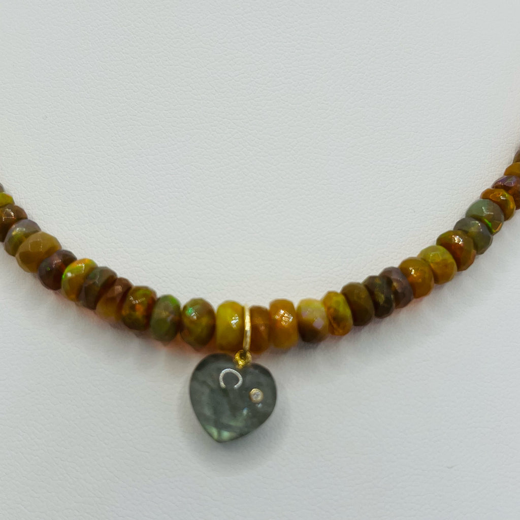 opal beaded necklace