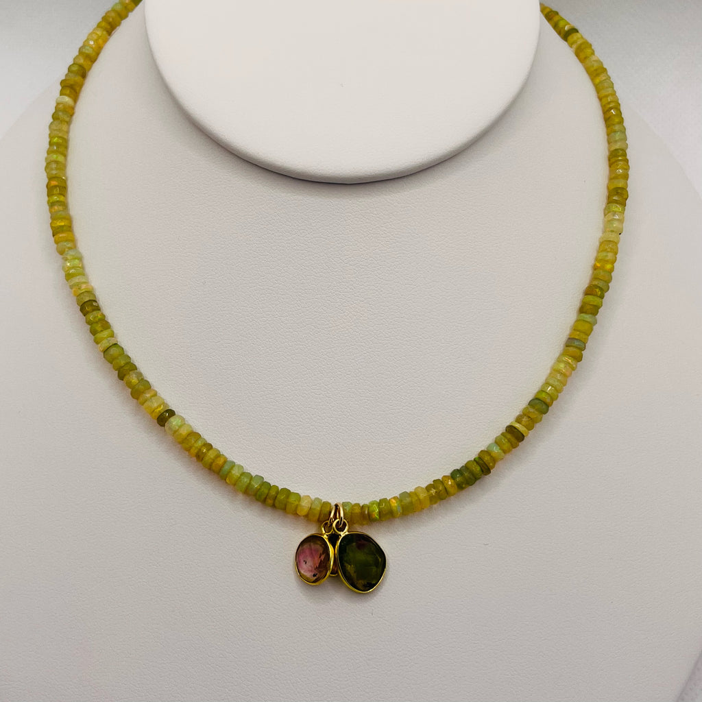 opal beaded necklace