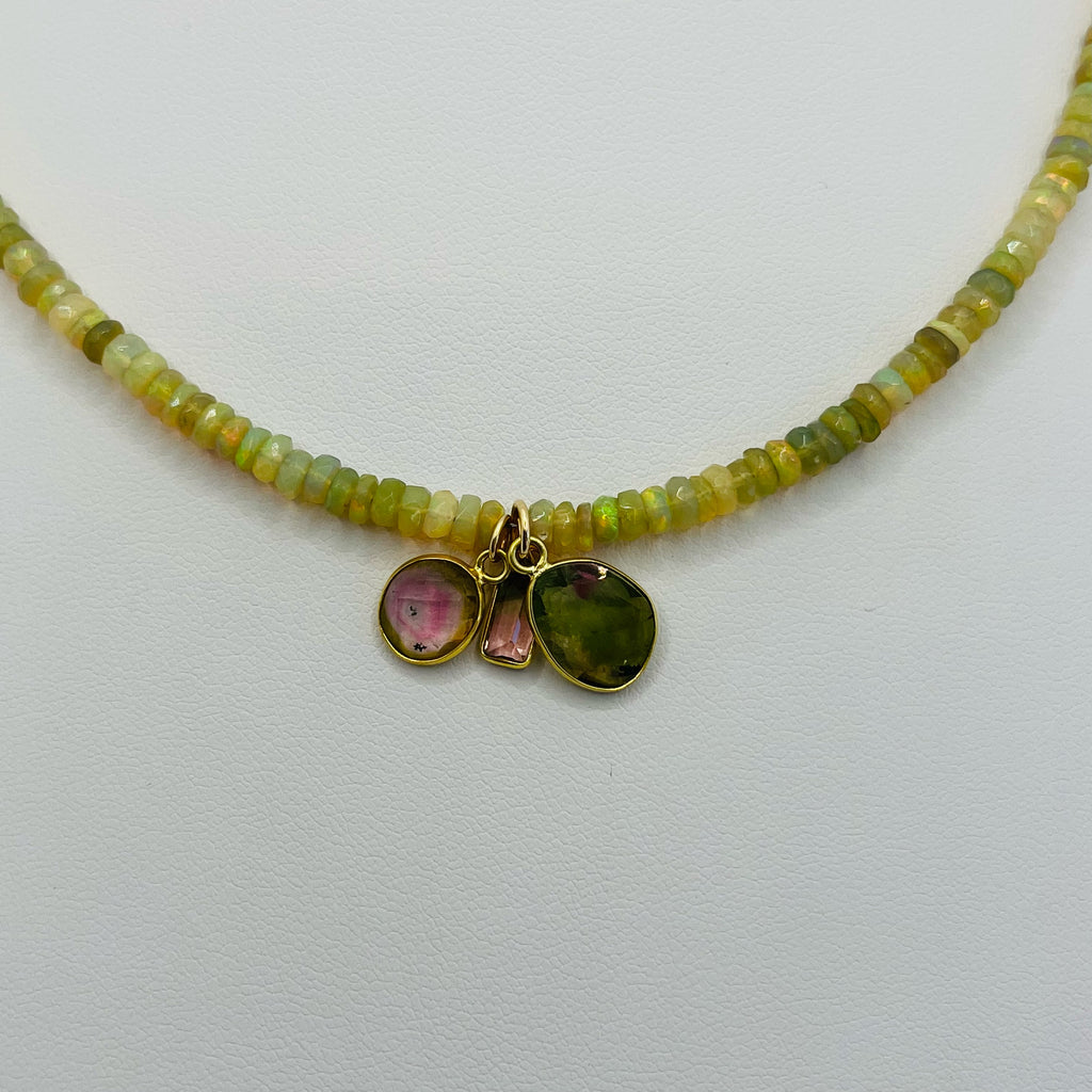 opal beaded necklace