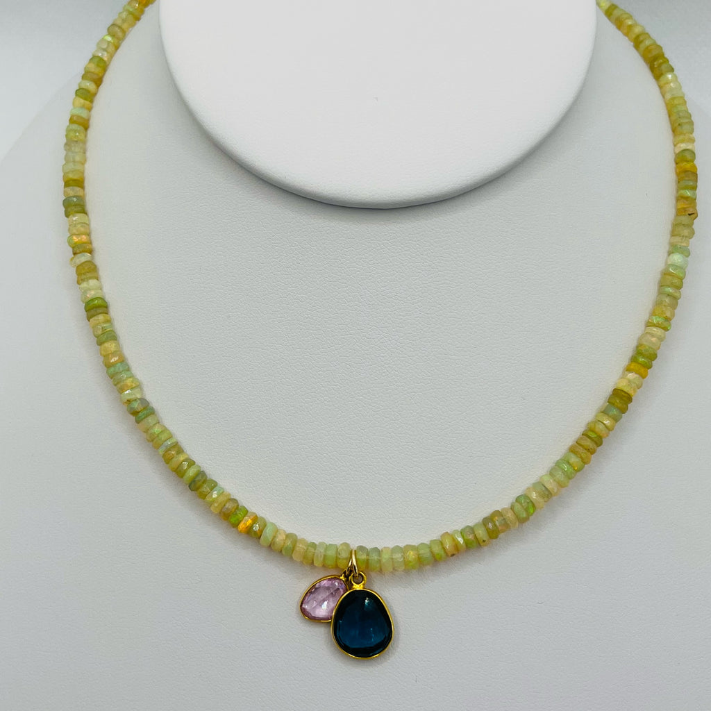 opal beaded necklace