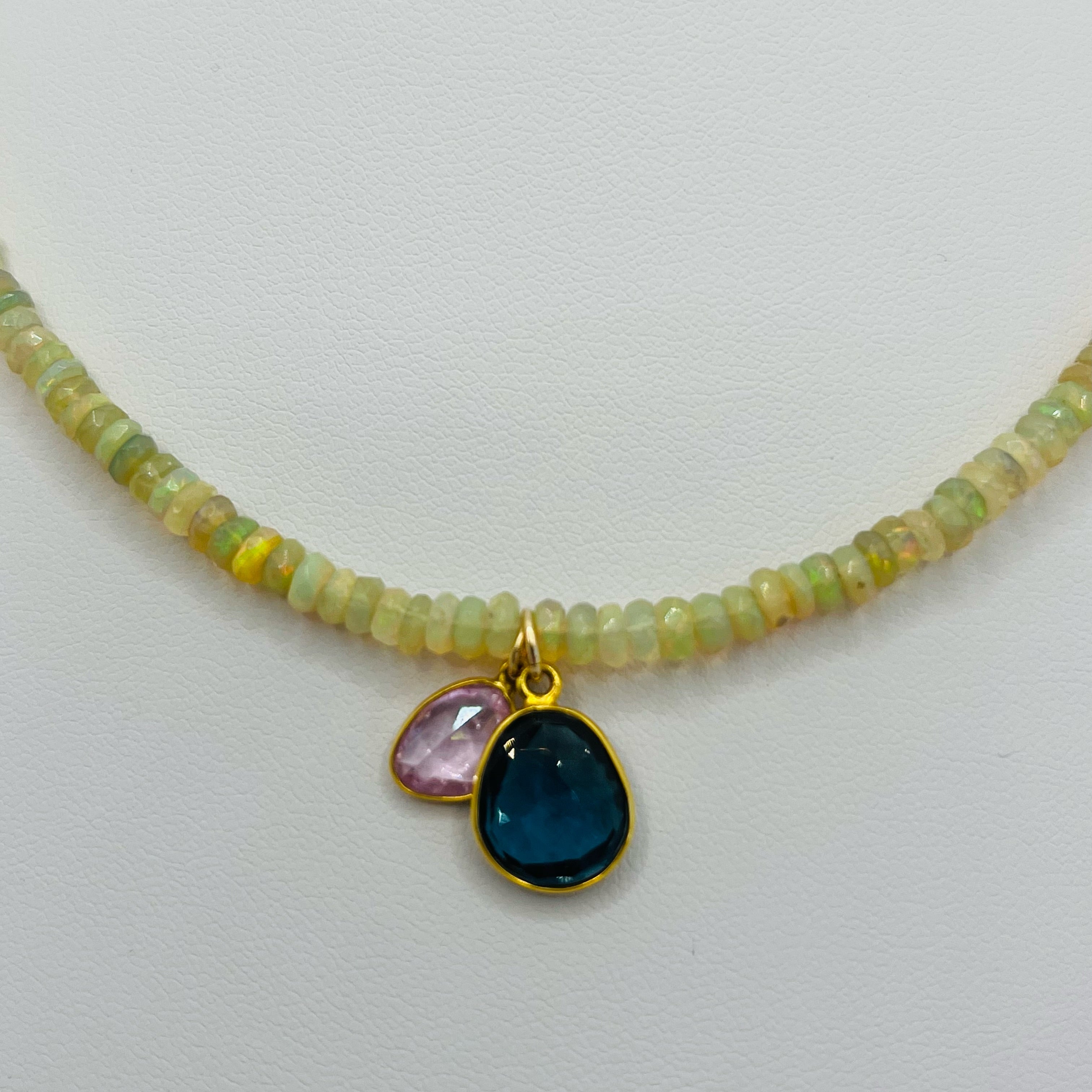 opal beaded necklace