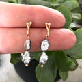 keshi pearl dangle earrings