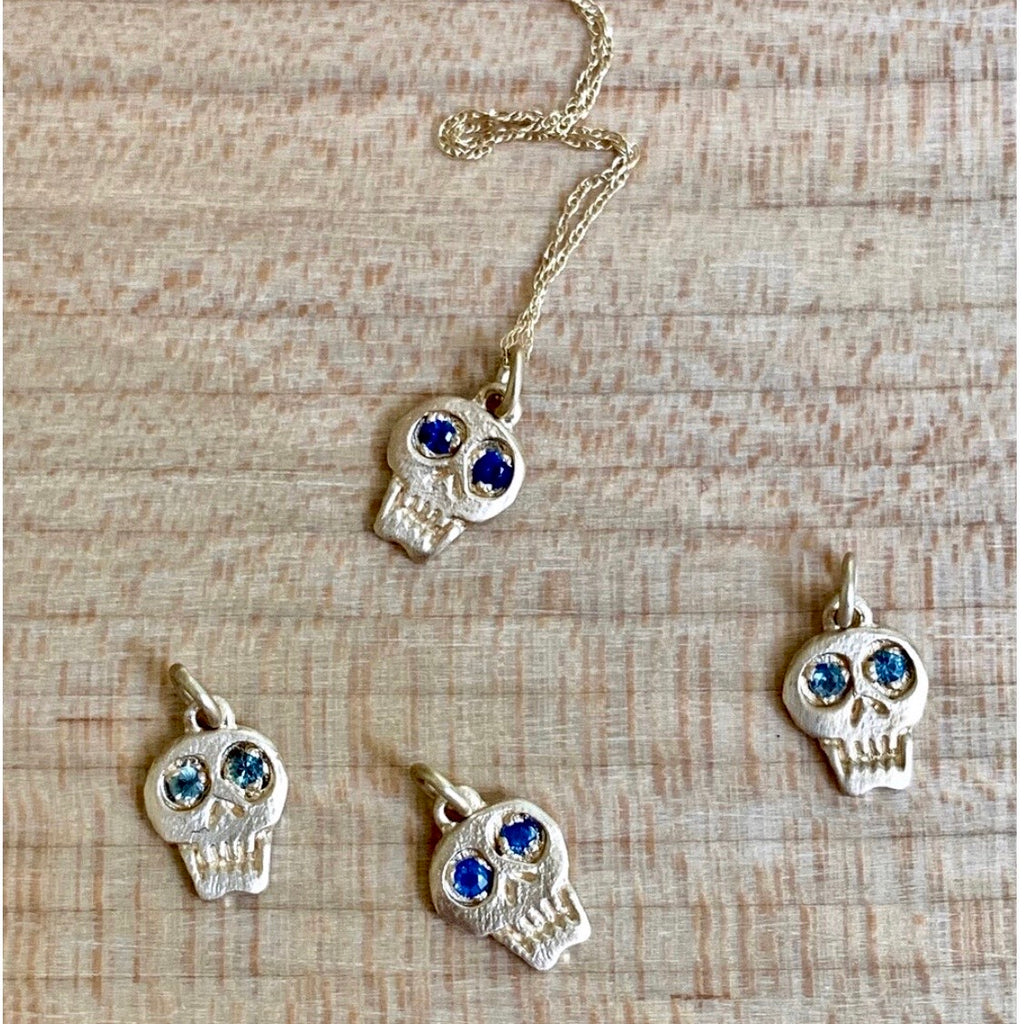 14k gold skull necklace