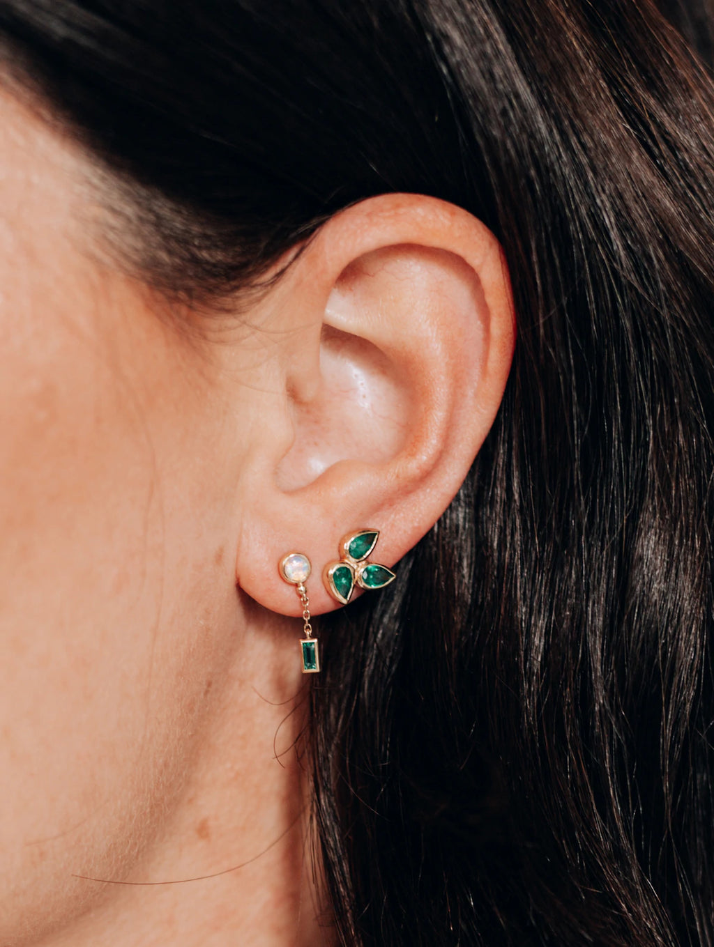 Cléo Carré Chain Drop Earrings