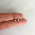 14k gold salt + pepper full cut 1/2tcw diamond studs