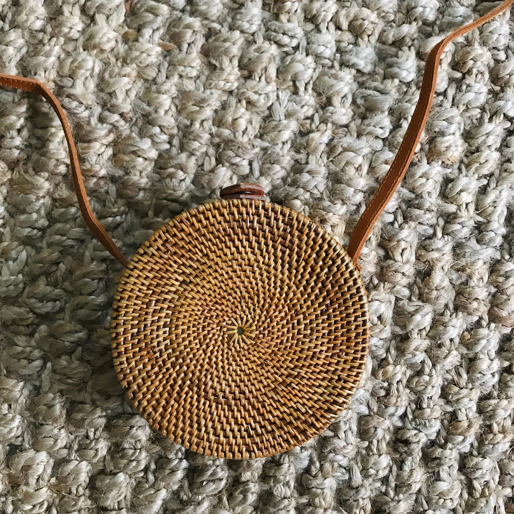rattan cross body bag