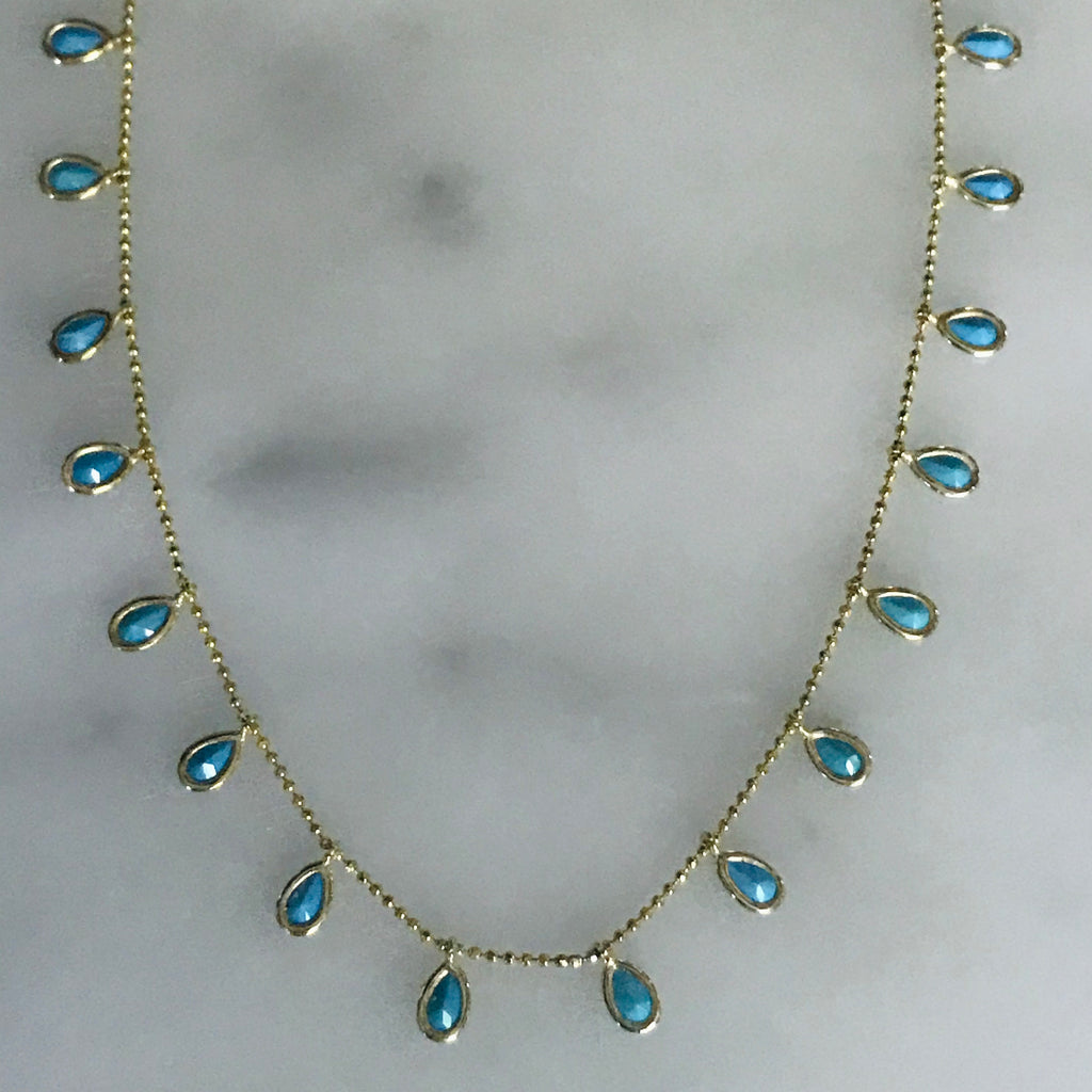 turquoise drops necklace