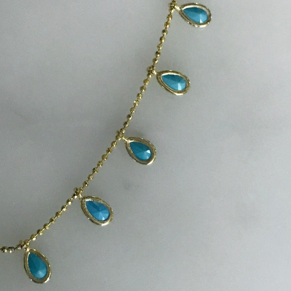 turquoise drops necklace