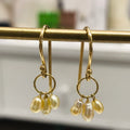 very rare golden south sea keshi pearls. 18k gold.
