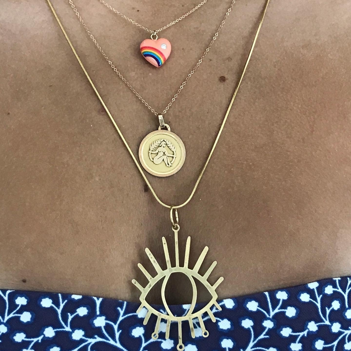 open evil eye necklace