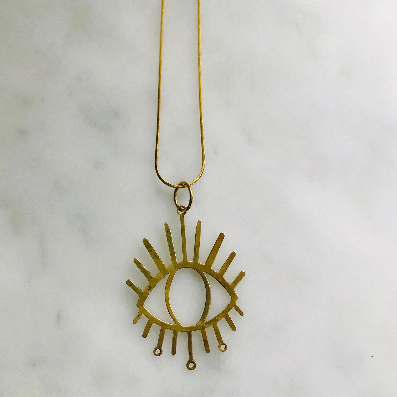 open evil eye necklace