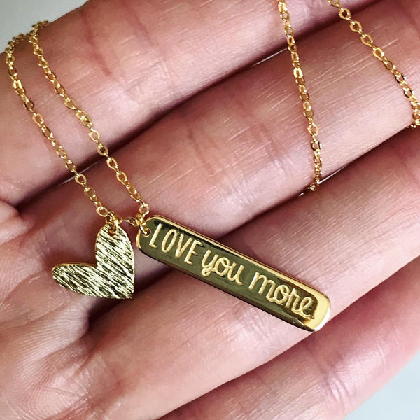 ‘i love you more’ necklace