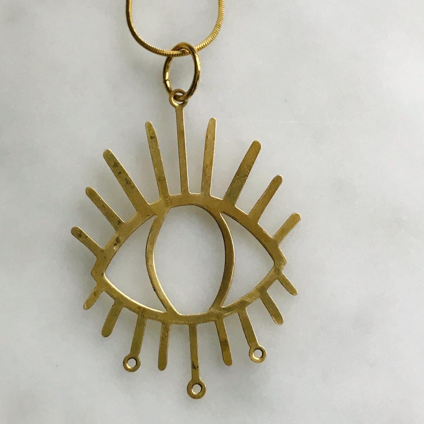 open evil eye necklace