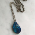 huge australian boulder opal on silver + 14k gold