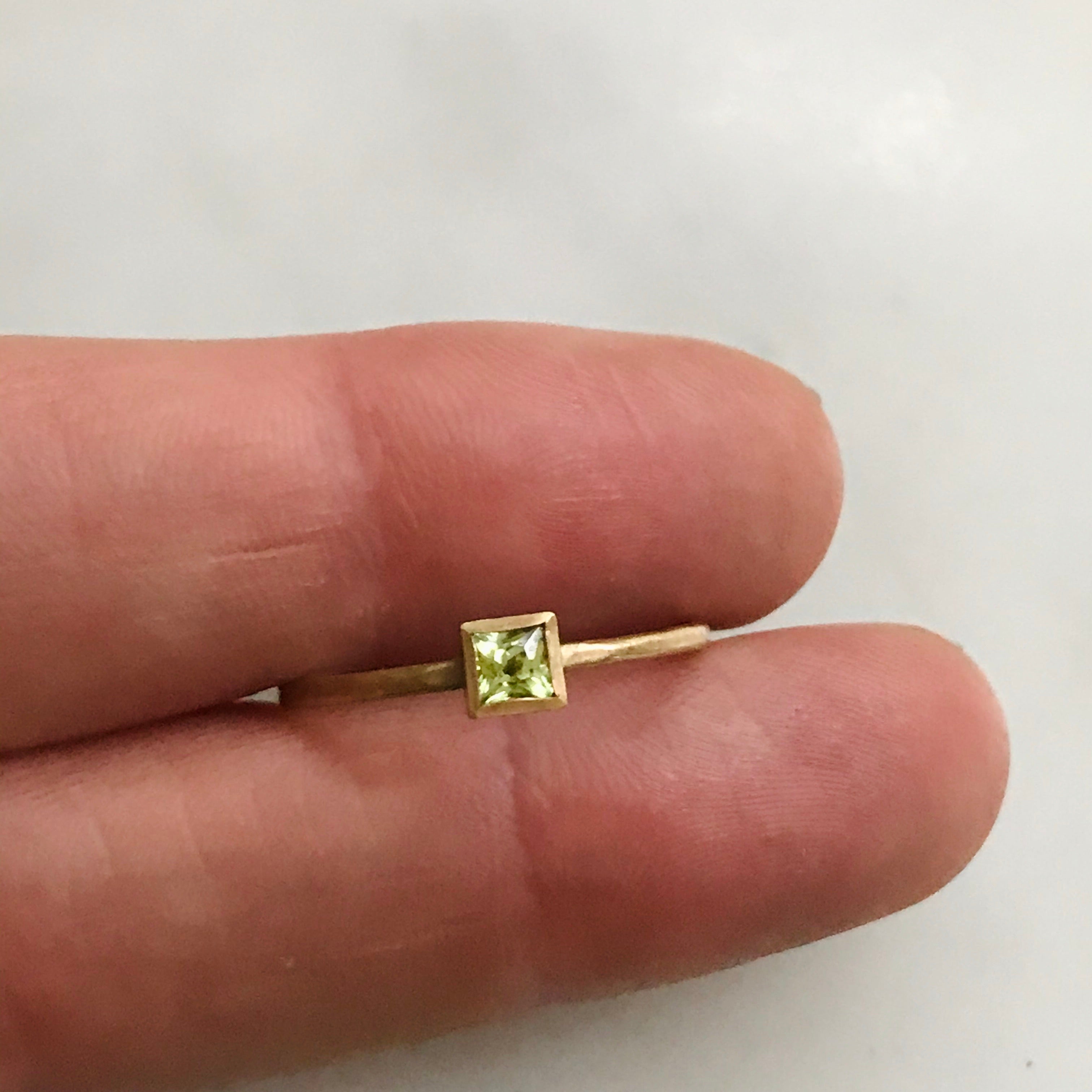 14k confetti stacking rings