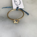 14k buttercup sapphire flower ring