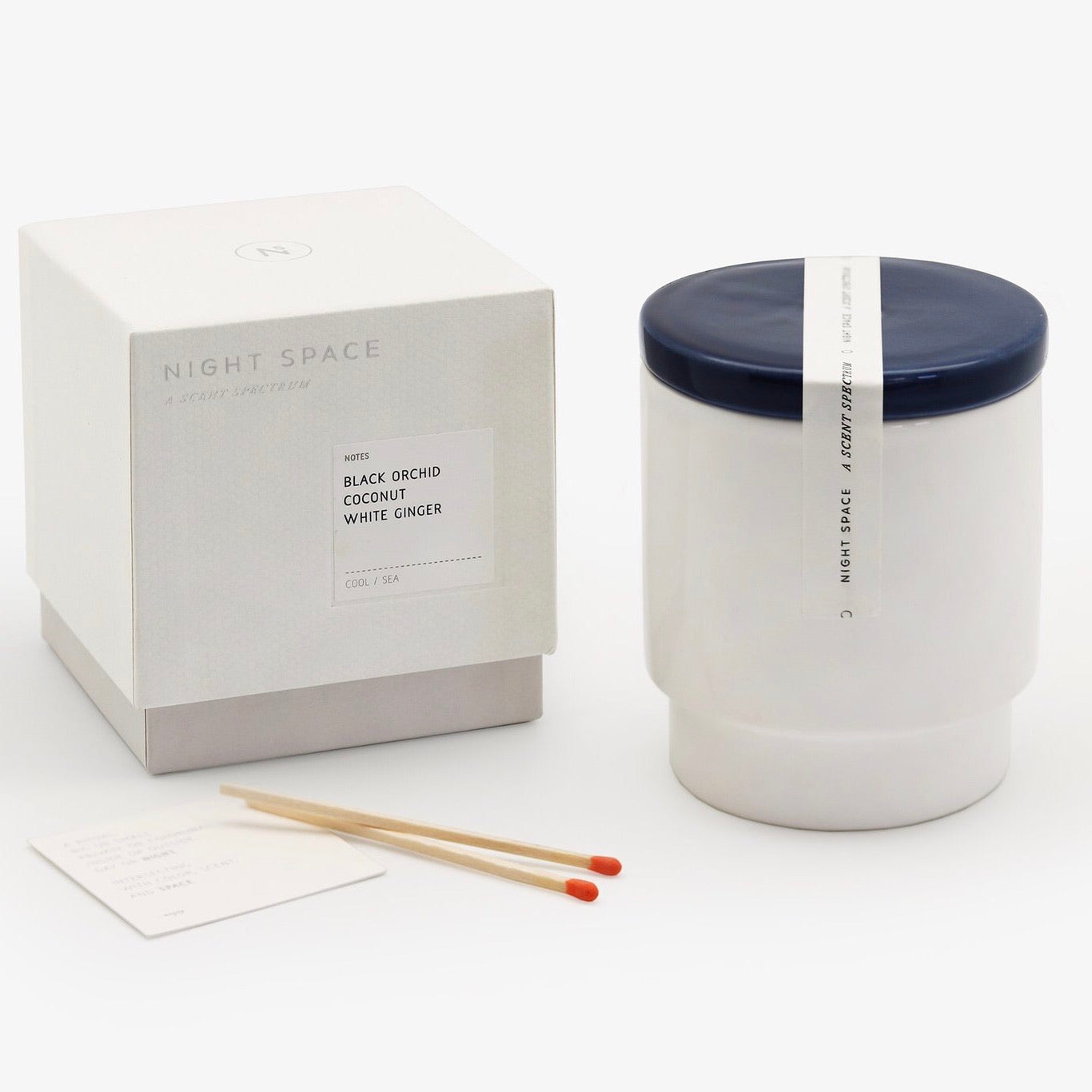 night space candles in reusable ceramic container