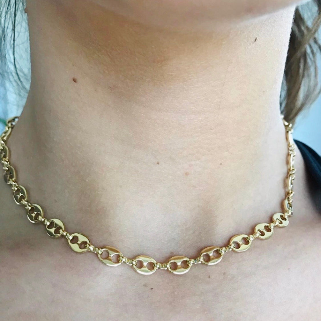 gucci style link necklace 16"