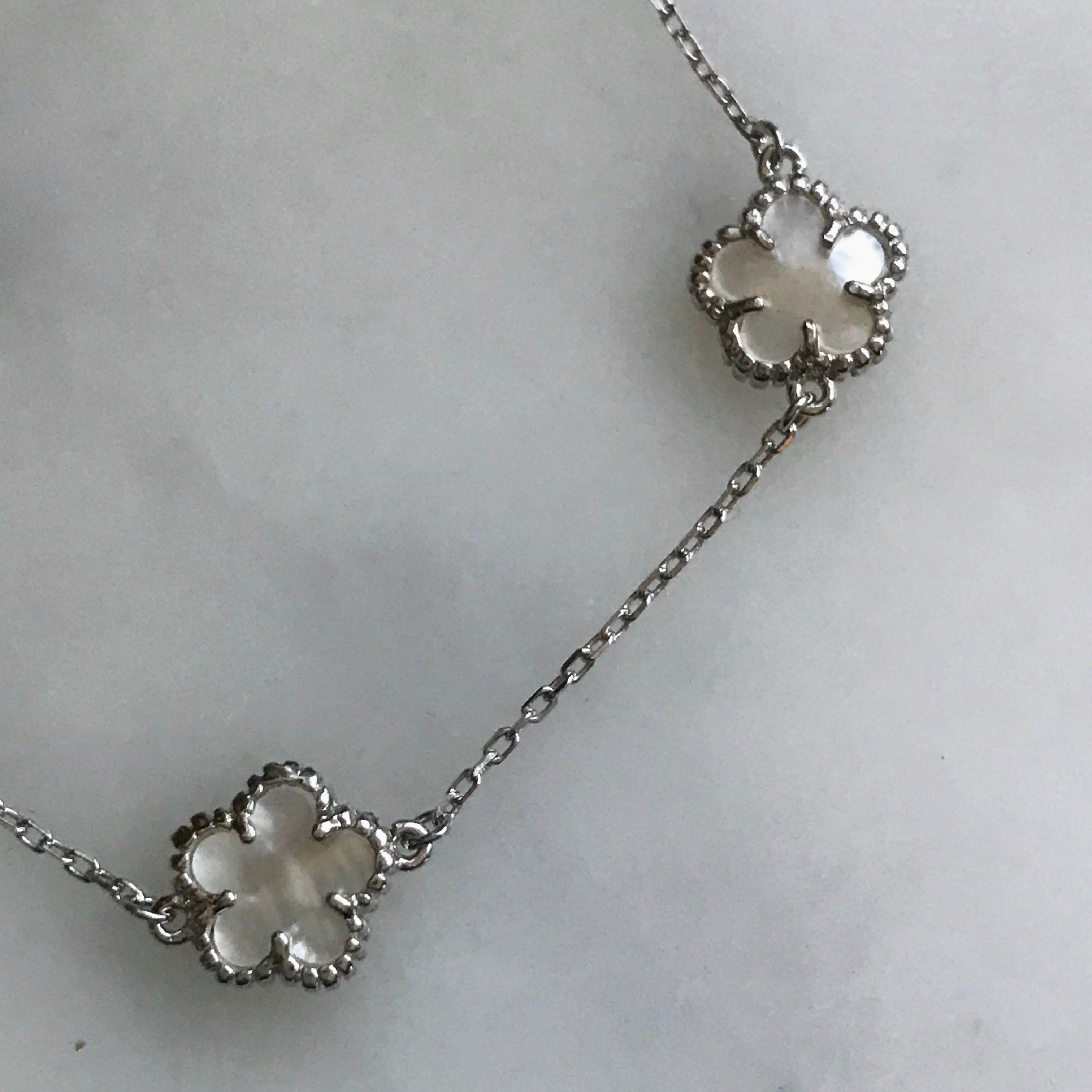 triple flower bracelet with adjustable clasp