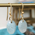 rose cut aquamarine 18k gold twists