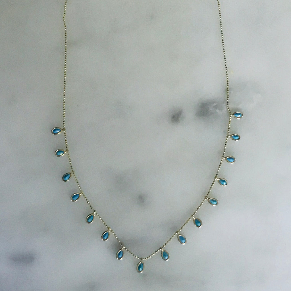 turquoise drops necklace