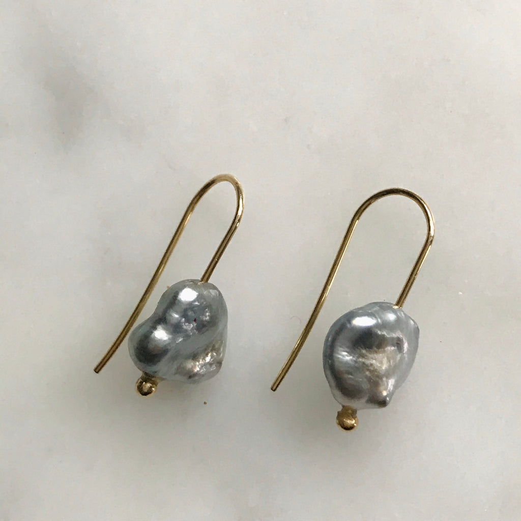 tahitian keshi 14k shepherds hook dangles