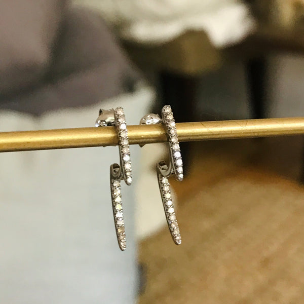 diamond step ladder earrings