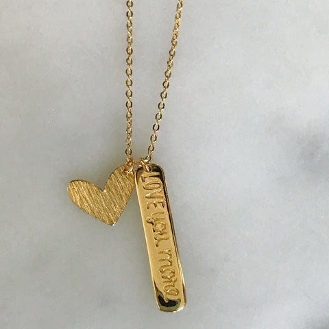 ‘i love you more’ necklace