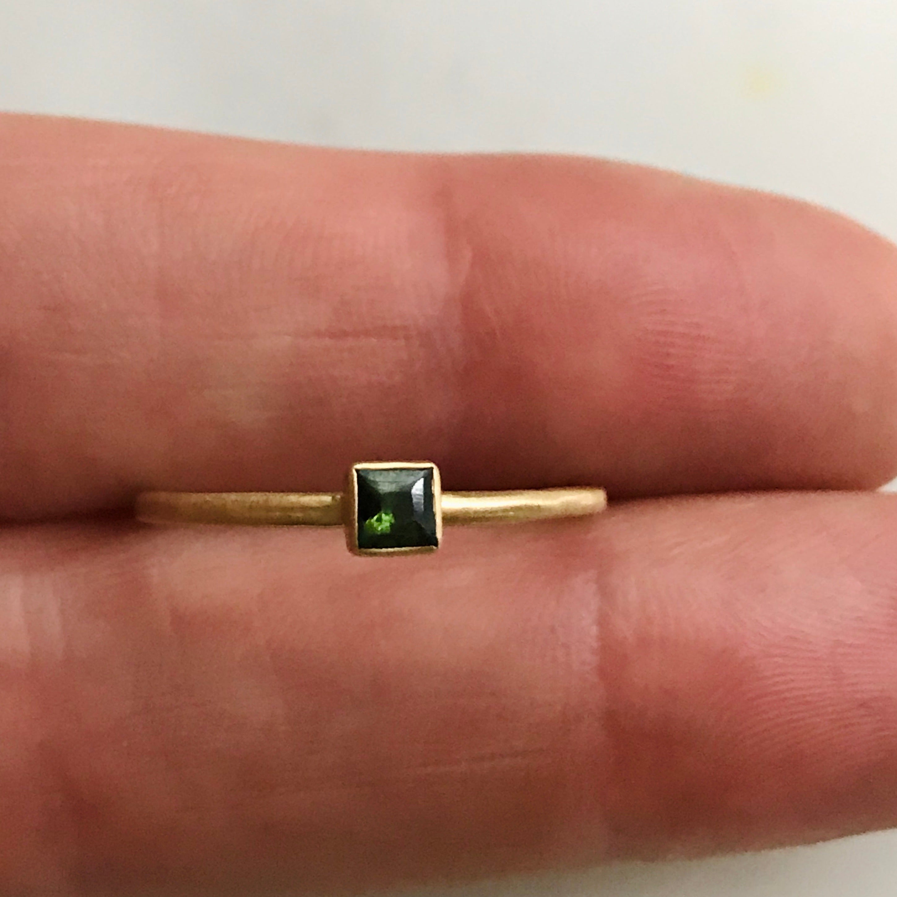14k confetti stacking rings