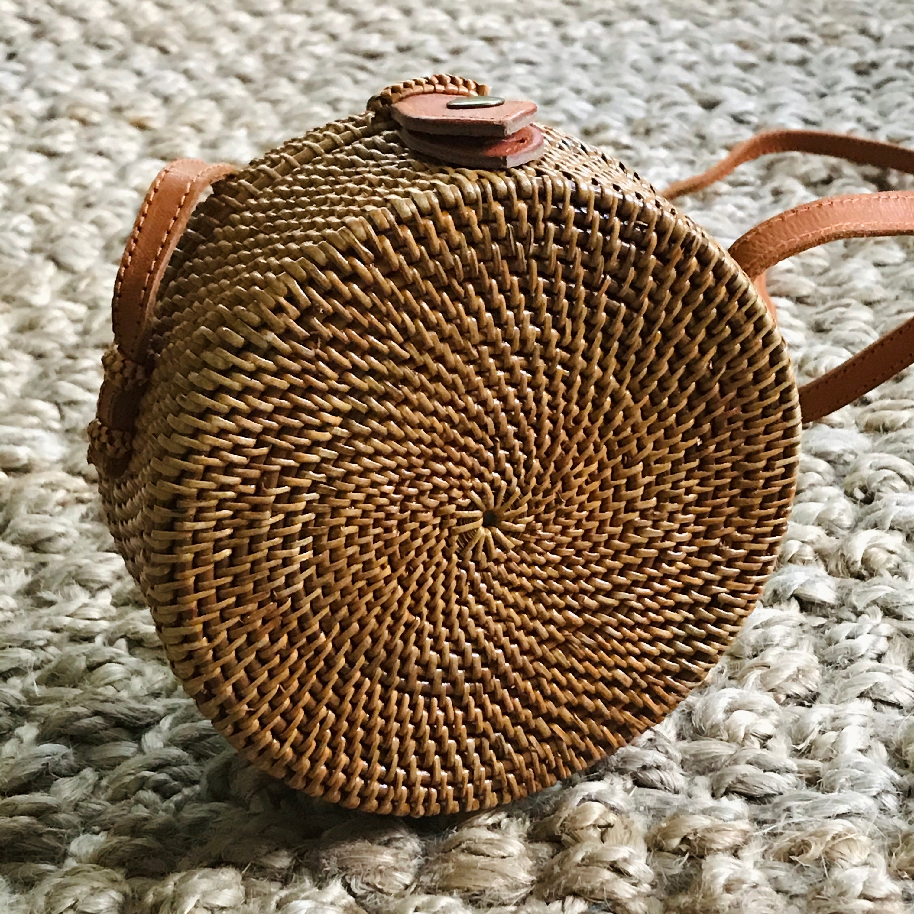 rattan cross body bag