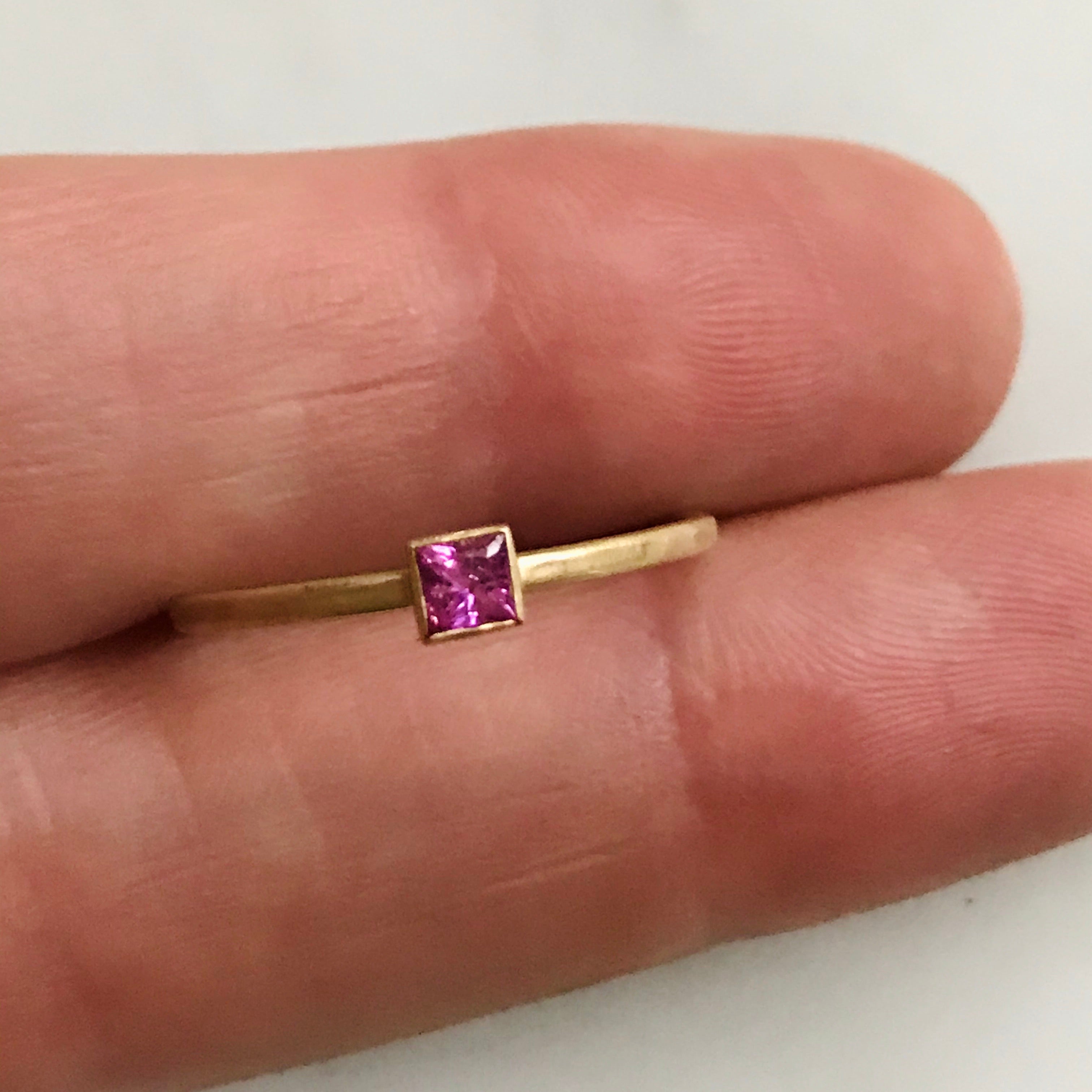 14k confetti stacking rings