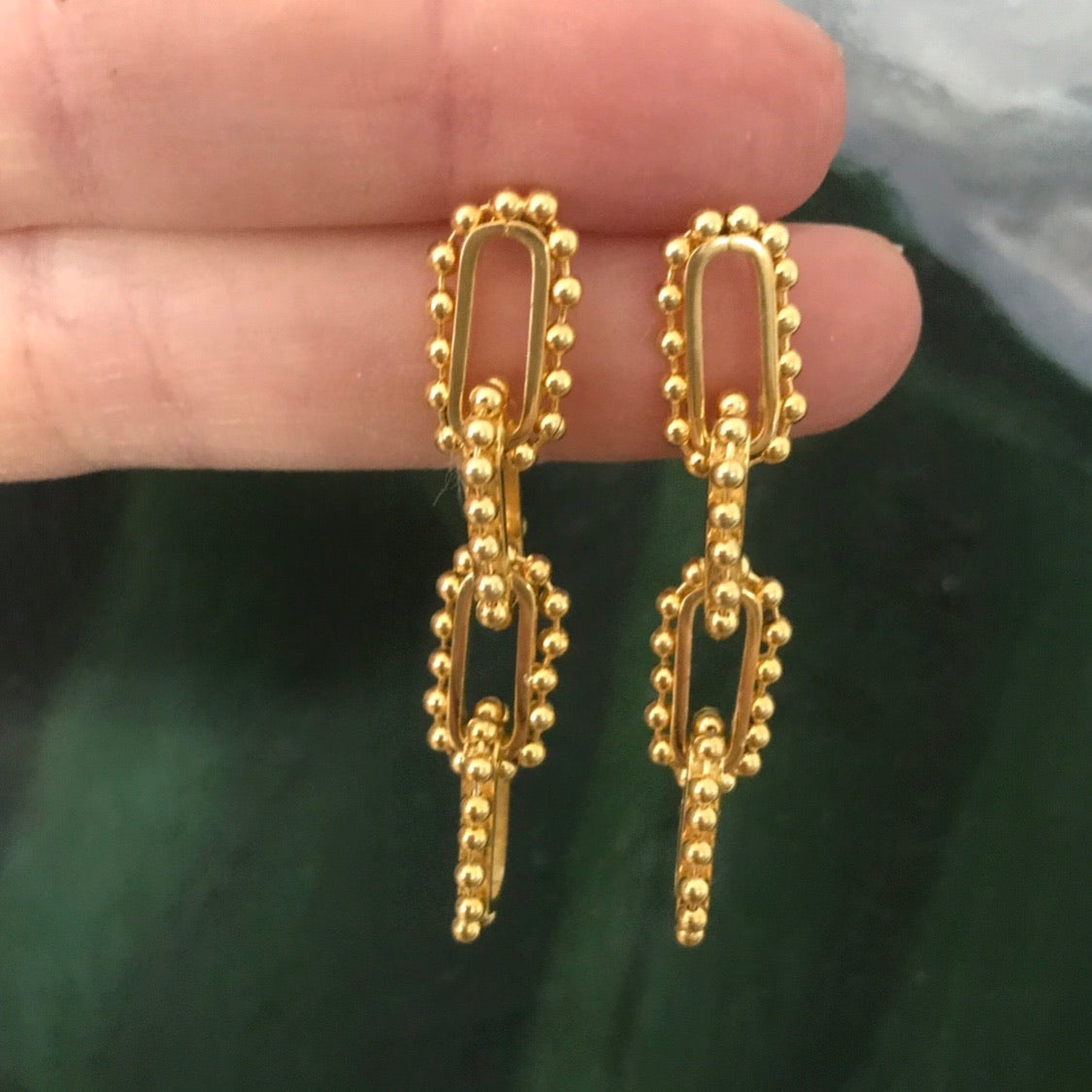chain link drop earring