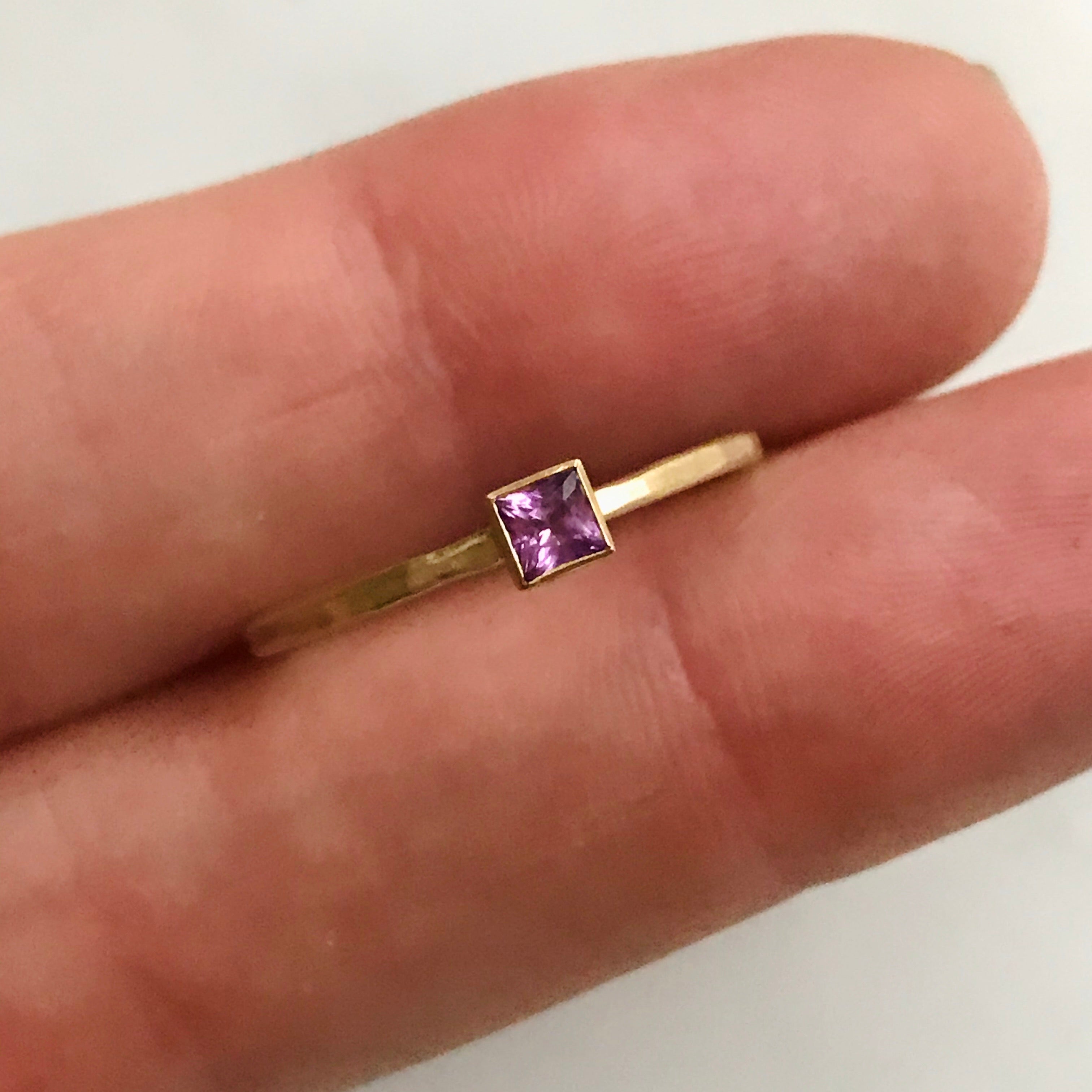 14k confetti stacking rings